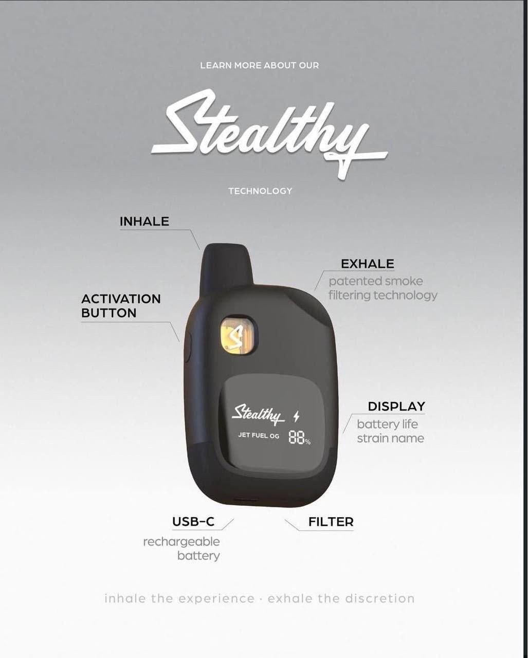 New 2g Stealthy W Smoke Filter